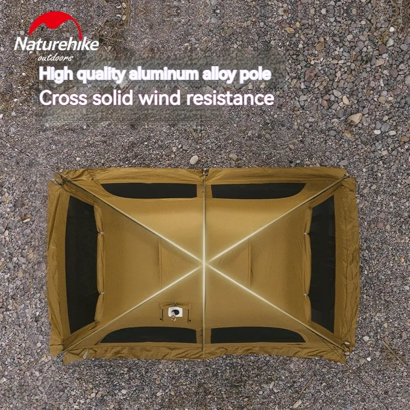 Naturehike Dunes 10.9 Camping Tent 6 People 4 Seasons Dome Extended Canopy Outdoor Waterproof Large Space Tent With Chimney Hole