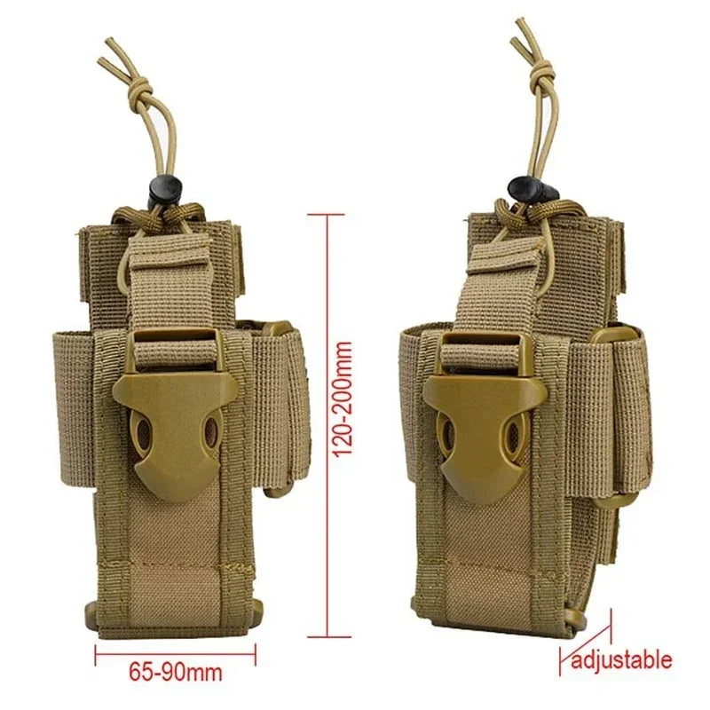 Nylon Molle Walkie Talkie Pouch Radio Holder Waist Pack