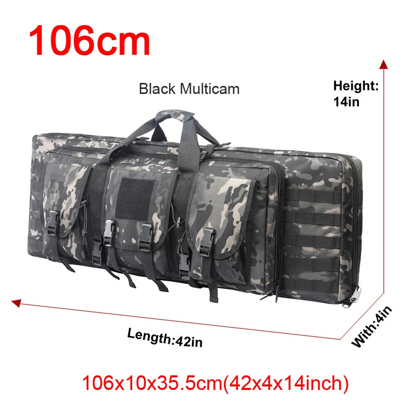 LQARMY Tactical Double Rifle Case With MOLLE Gun Bag