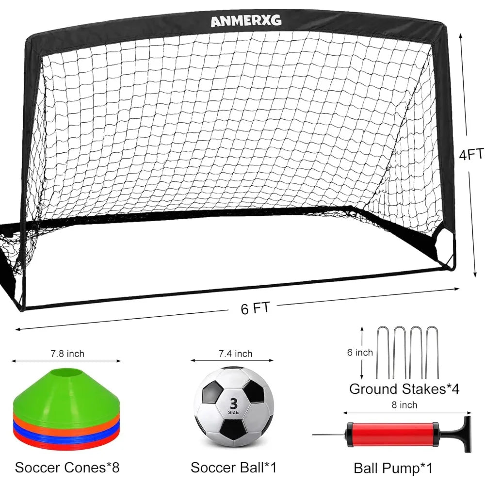 From The Vendor Field Kids Soccer Goal Set Foldable Pump