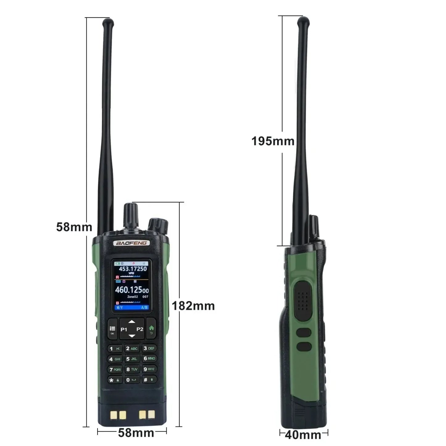 BAOFENG UV-32 GPS Walkies Talkie AM FM Long Range Bluetooth Programming 10W Wireless Copy Frequency 1000CH Two Way Radio