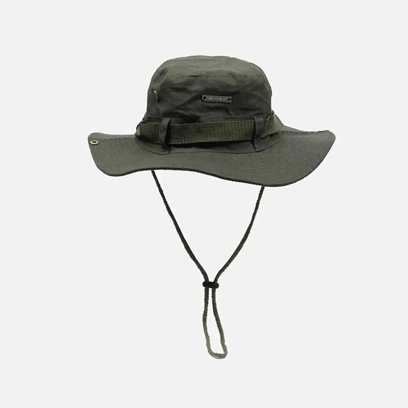 Men's Summer Fisherman Bucket Hat Outdoor Sunshade Panama Style