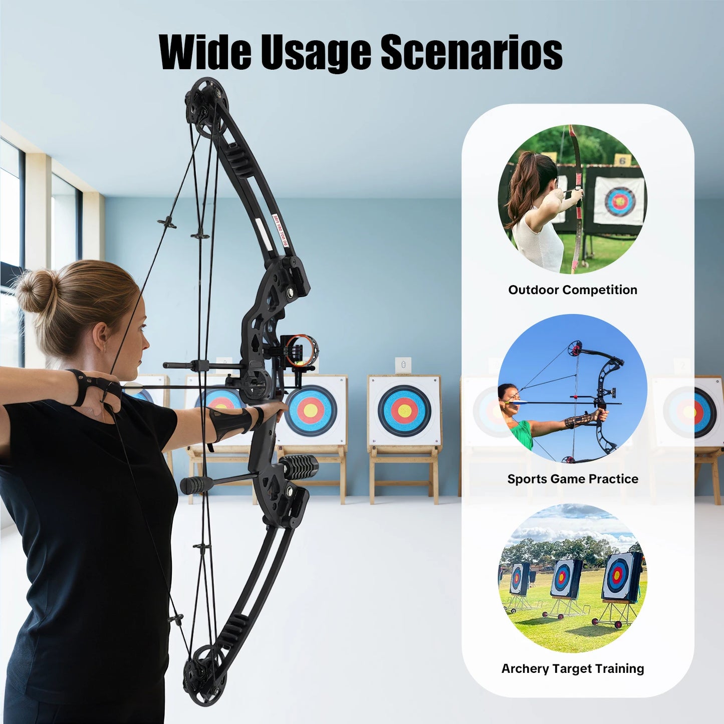 Compound Bow for Adults Right Hand Hunting Kit Sight