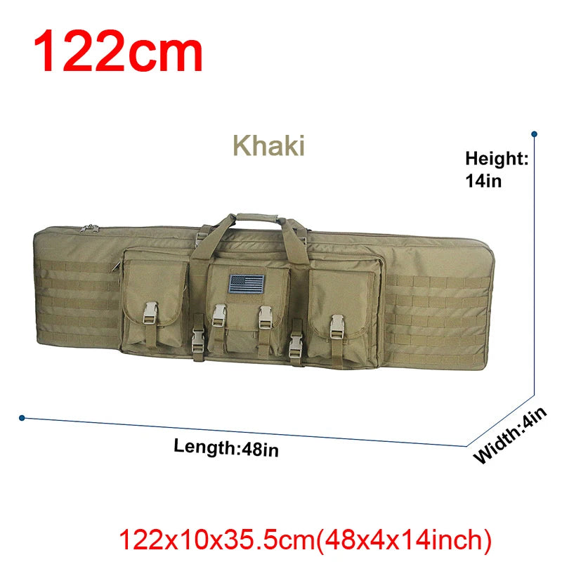 LQARMY Tactical Double Rifle Case With MOLLE Gun Bag
