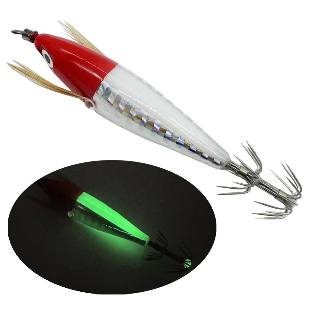 Eelhoe Luminous Fishing Bait Squid Jig Lure For Saltwater Fishing