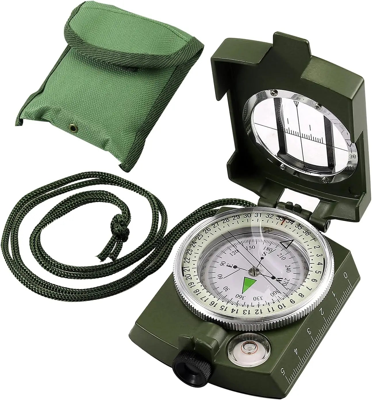 Case Multifunctional Hiking Compass With Carrying Bag And Bubble Levels