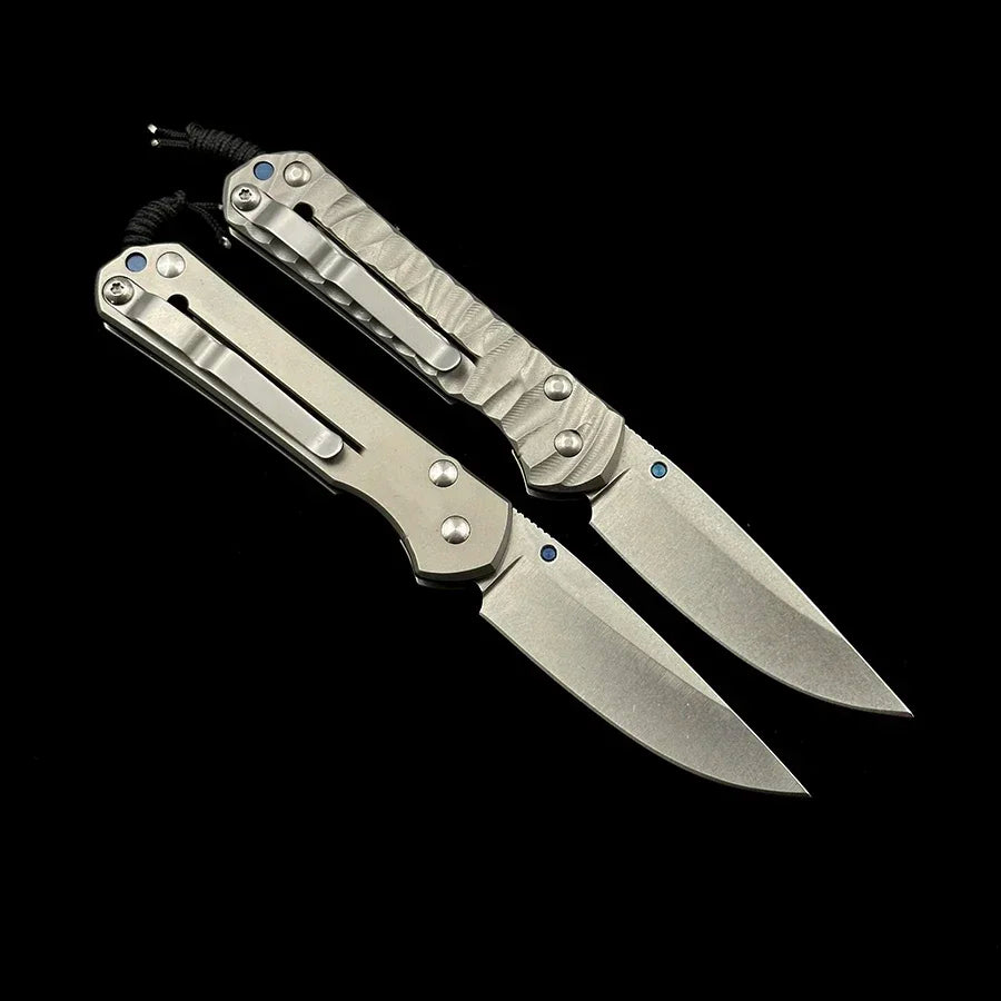 DIY Supplies Woodworking Titanium Folding Knife With D2 Blade