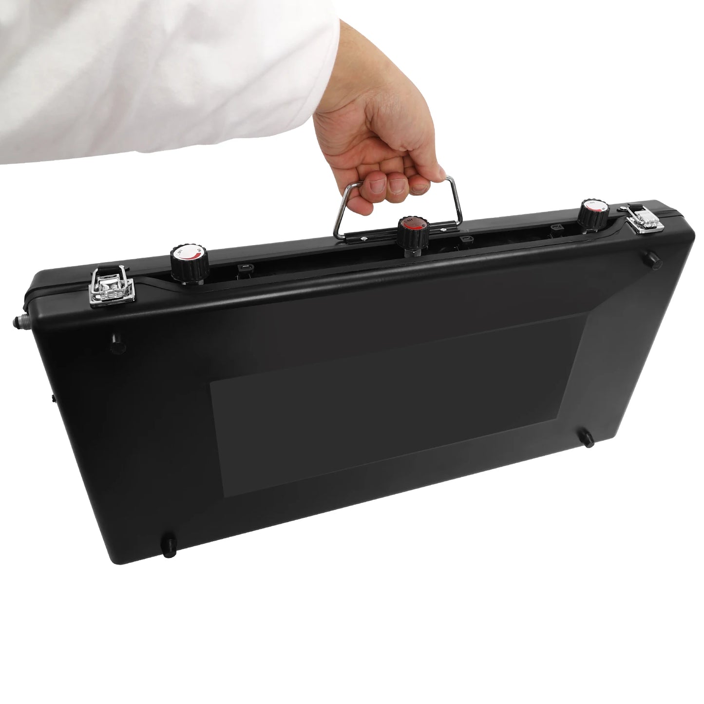 Portable 3 Burner Propane Camping Stove With Griddle And Windshield