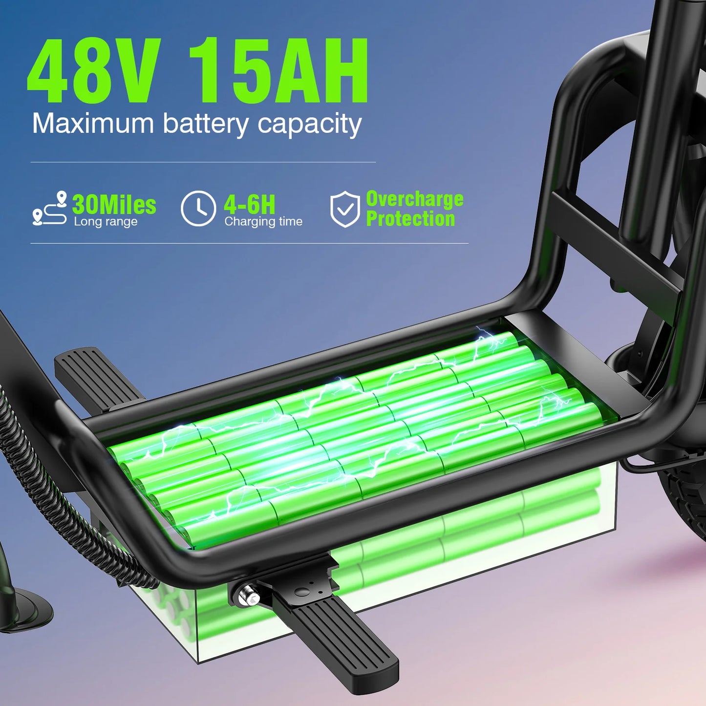 LELEKUAIFolded Electric Bike 500W 48V 15Ah Folding with Basket