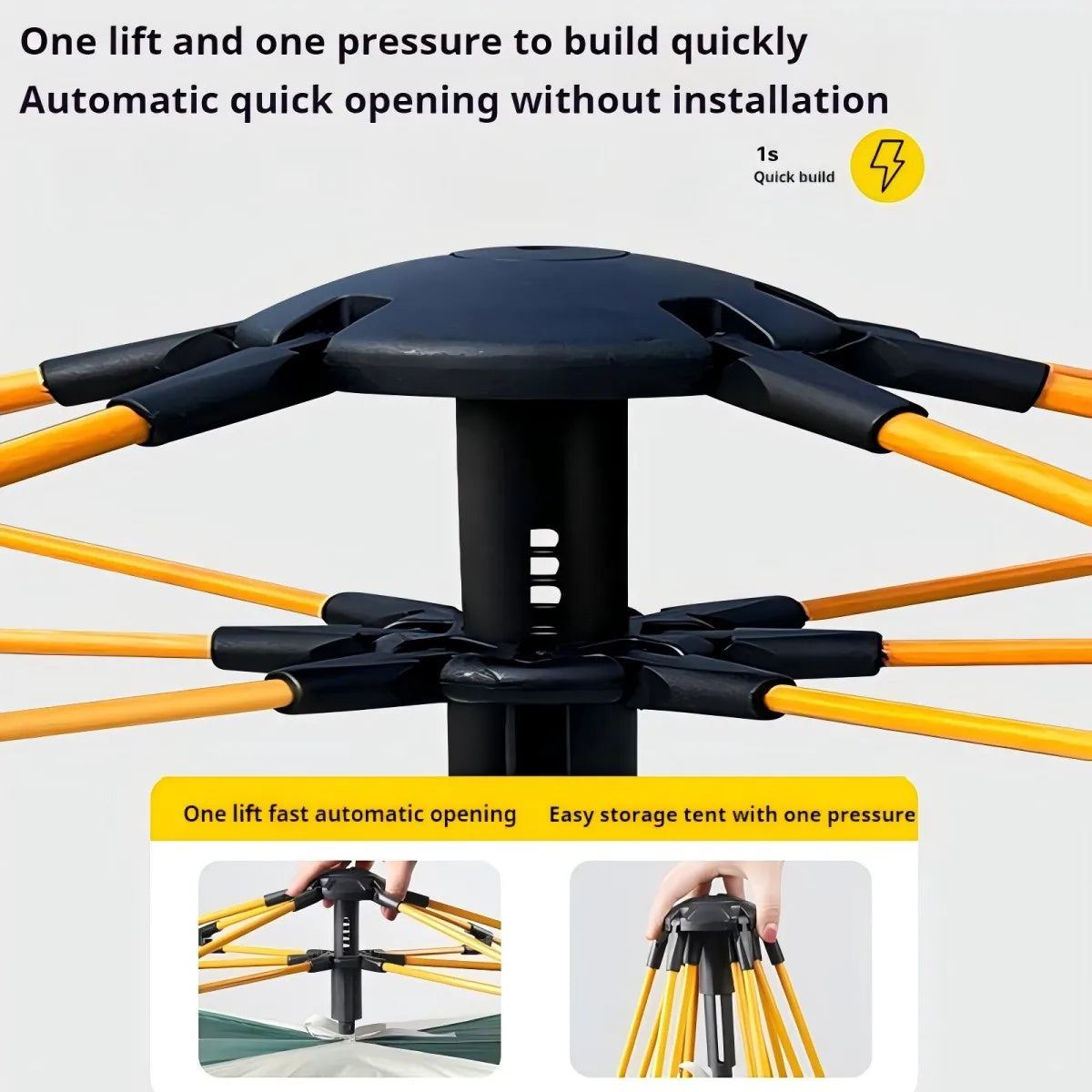 Pakicetus Outdoor Sunshade Camping Tent With Two Doors And Windows