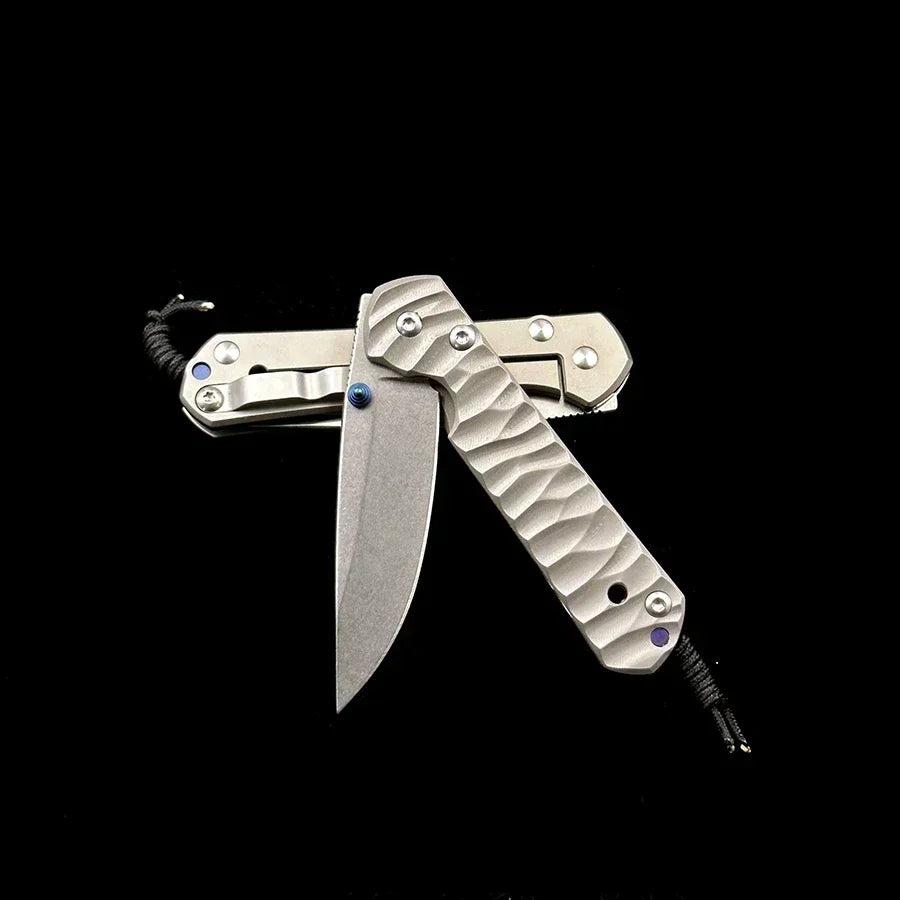 DIY Supplies Woodworking Titanium Folding Knife With D2 Blade