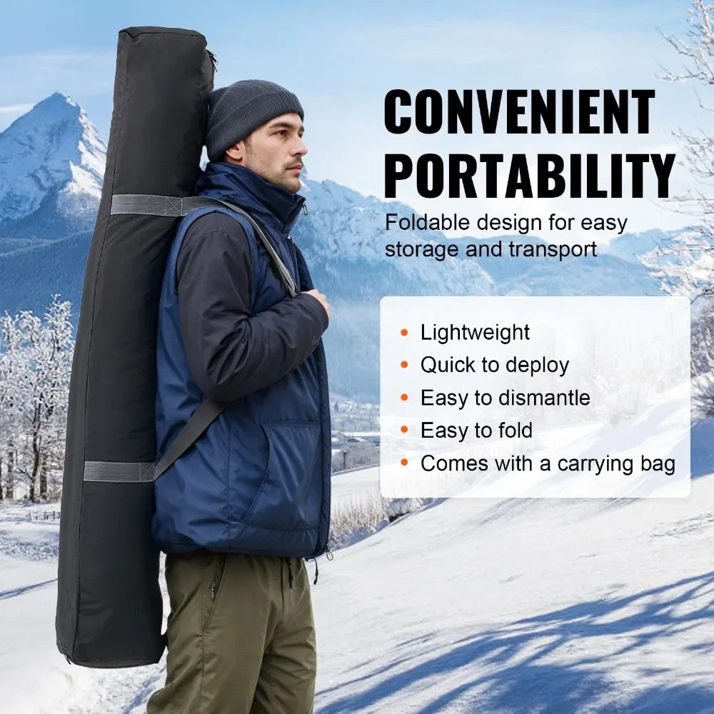 3-4 Person Ourdoor Portable Ice Shelter Pop-Up Ice Fishing Shanty Tent