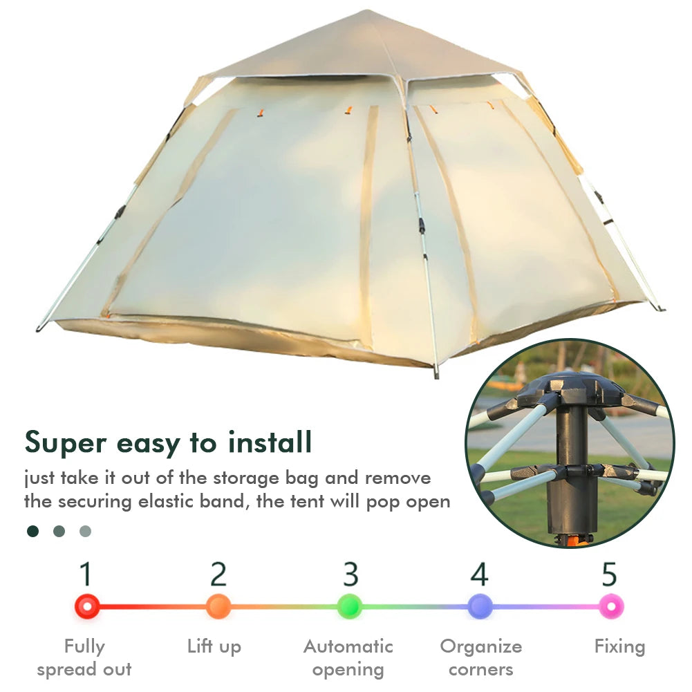 Shunmaii Easy Pop Up Waterproof Camping Tent Quick Opening