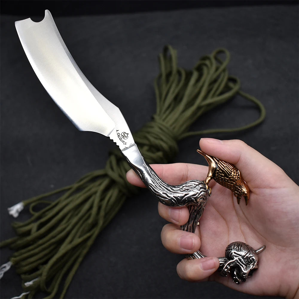 BlackDragonDIY Razor D2 Handmade Survival Knife With 316 Stainless Handle