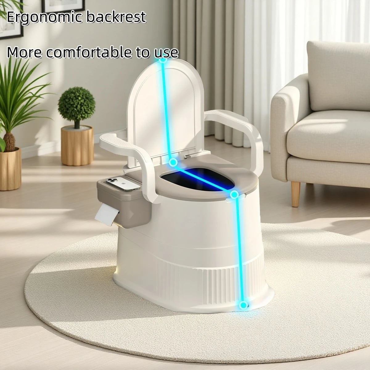 Rvtenrio Portable Camping Toilet for Outdoors and RV Travel