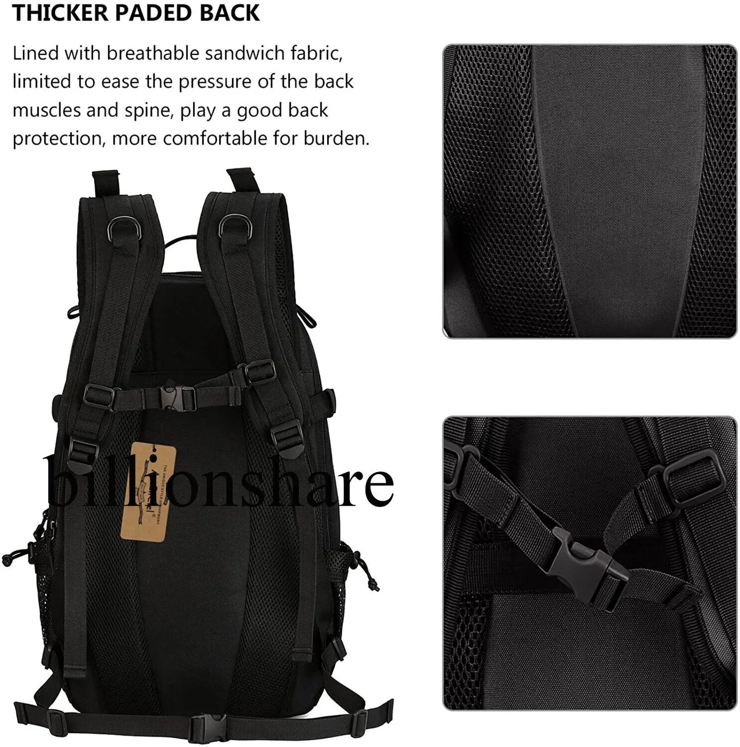 Tactical Backpack MOLLE Military Rucksack Waterproof