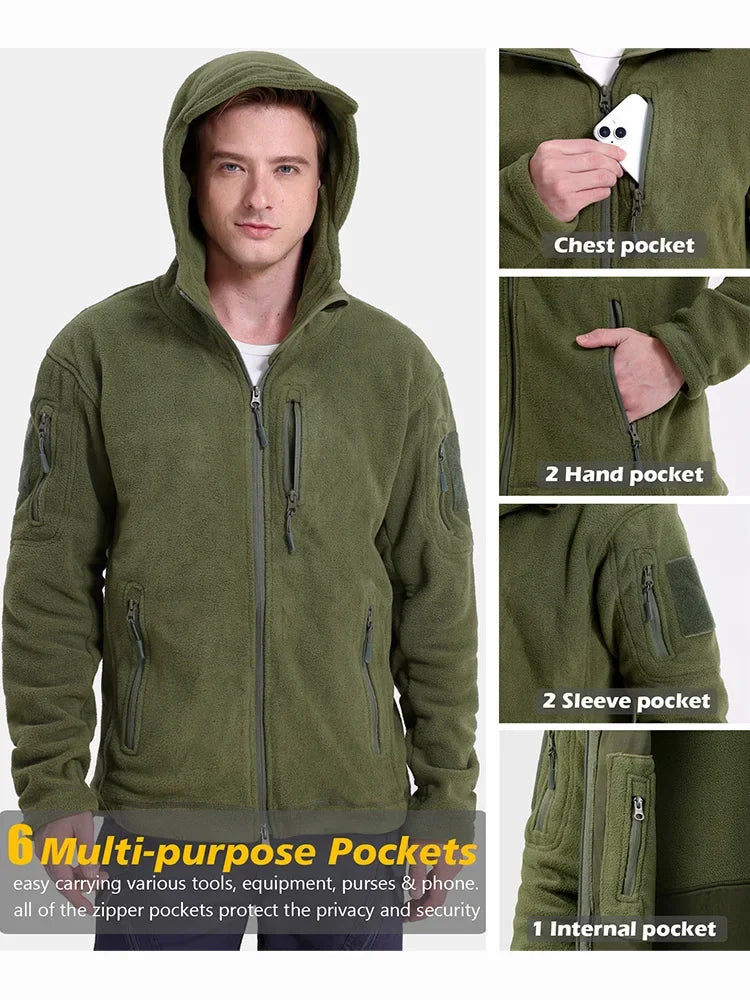 ReFire Gear Fleece Tactical Jacket For Outdoor Hunting And Hiking