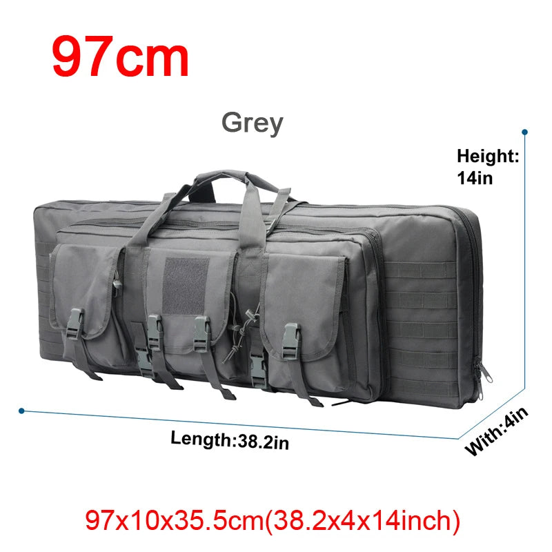 LQARMY Tactical Double Rifle Case With MOLLE Gun Bag