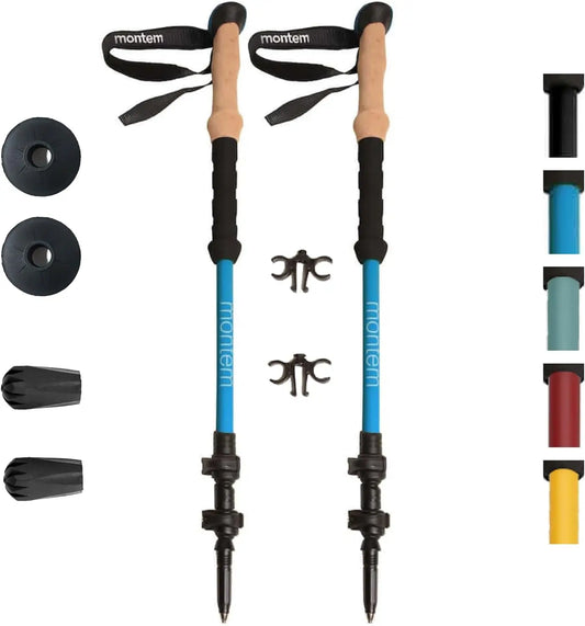 Ultra Light Carbon Fiber Trekking Poles - Adjustable, Foldable & Durable for Hiking and Walking