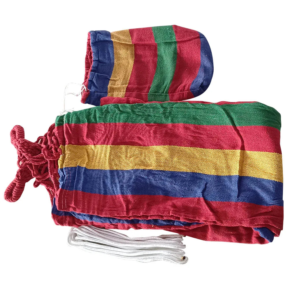 1-2 Person Canvas Hammock 264lbs Capacity Fabric Hammock with Tree Straps Portable 102x32 in for Outdoor Indoor with Carry Bag