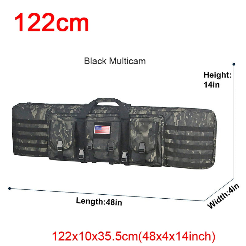 LQARMY Tactical Double Rifle Case With MOLLE Gun Bag