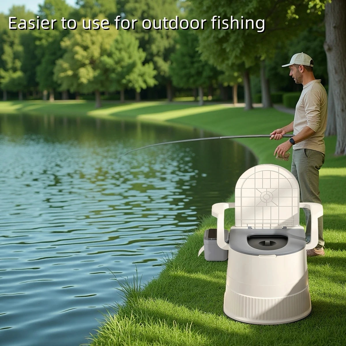 Rvtenrio Portable Camping Toilet for Outdoors and RV Travel