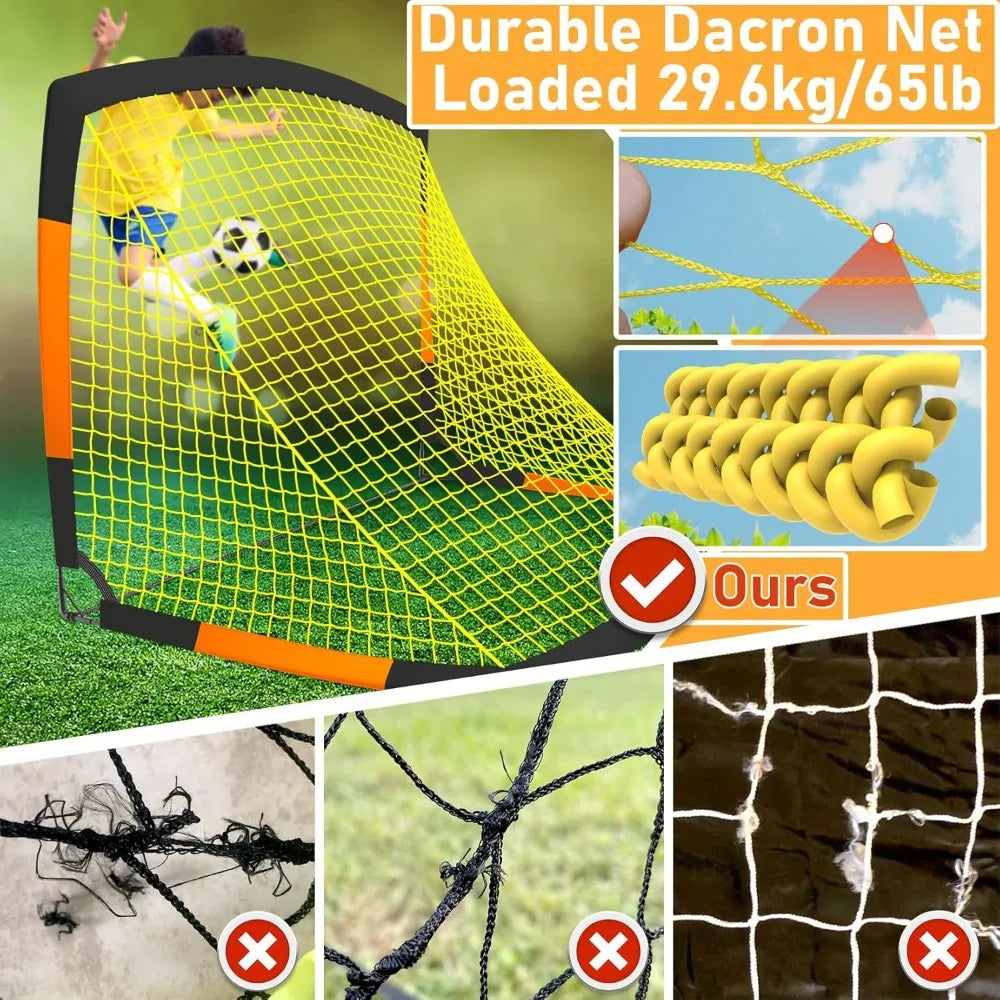 Foldable Soccer Goal Portable Backyard Training Net for Kids