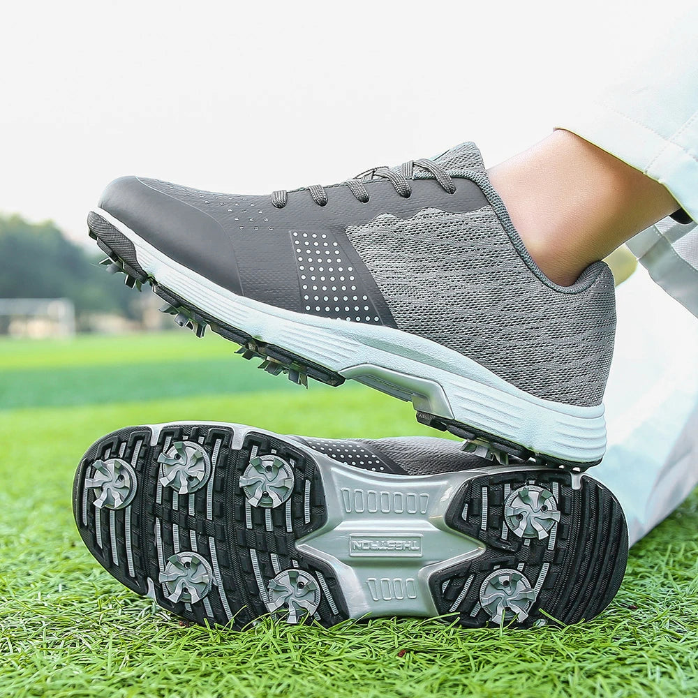 Lenox Men Golf Shoes Professional Spikes Anti Slip Footwear