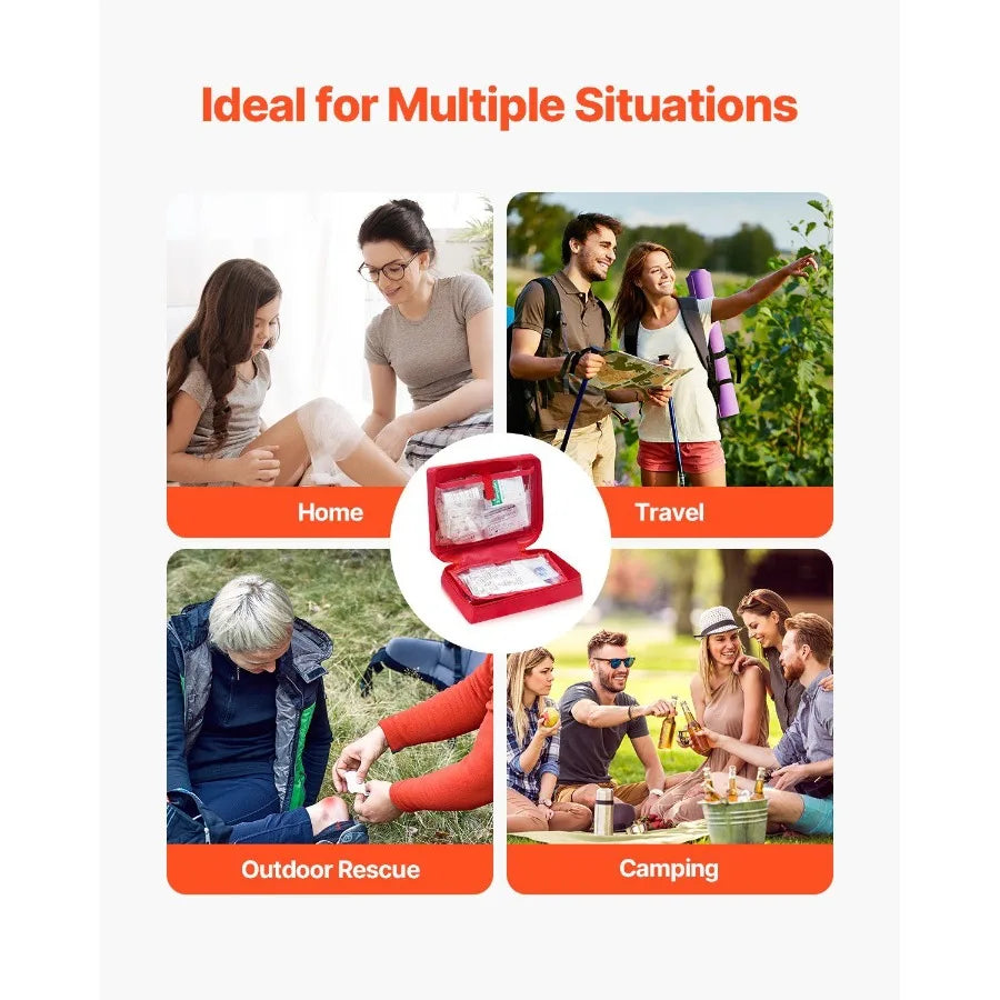 First Aid Kit 420-Piece Medical Supplies for Home and Car