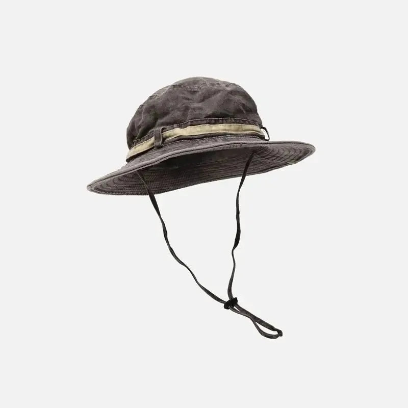 Men's Summer Fisherman Bucket Hat Outdoor Sunshade Panama Style