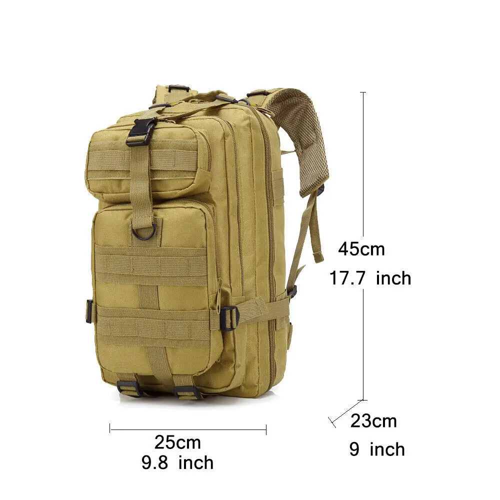 Military Tactical Backpack Molle Rucksack Bug Out Bag For Survival